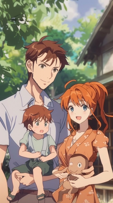 Happy Anime Family Love Aesthetic (254)