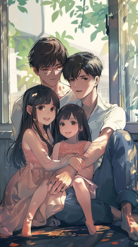 Happy Anime Family Love Aesthetic (282)