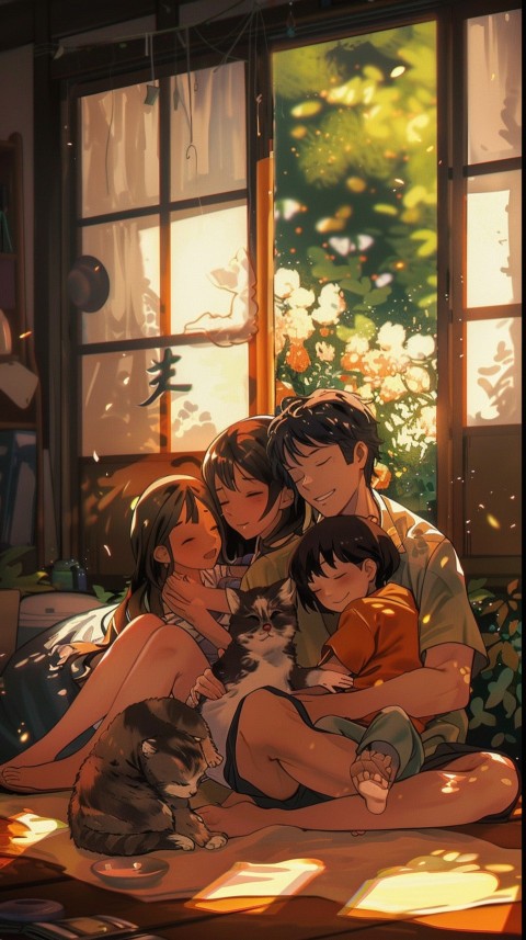 Happy Anime Family Love Aesthetic (322)