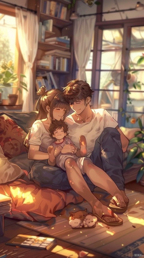Happy Anime Family Love Aesthetic (388)