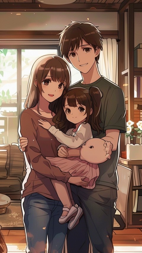 Happy Anime Family Love Aesthetic (351)