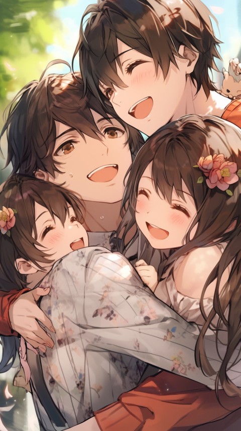Happy Anime Family Love Aesthetic (493)