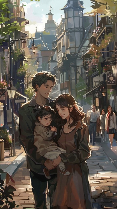 Happy Anime Family Love Aesthetic (462)