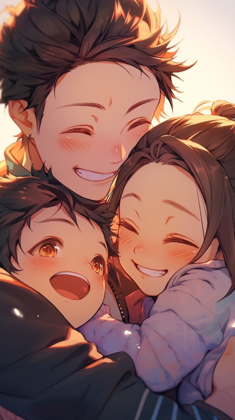 Happy Anime Family Love Aesthetic (533)
