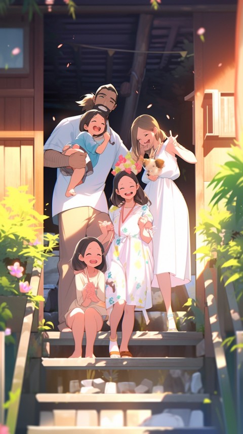 Happy Anime Family Love Aesthetic (510)