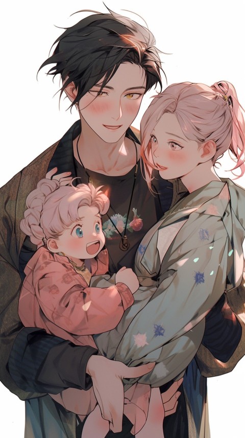 Happy Anime Family Love Aesthetic (540)
