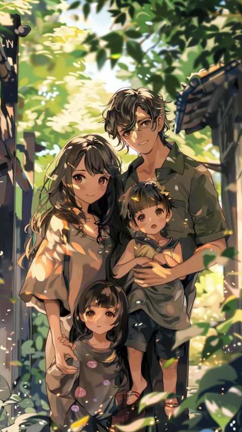 Happy Anime Family Love Aesthetic (624)