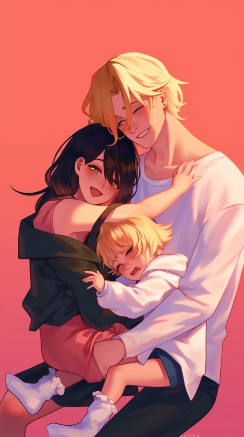 Happy Anime Family Love Aesthetic (682)