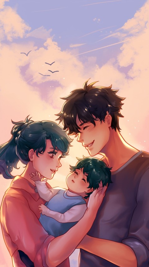 Happy Anime Family Love Aesthetic (675)