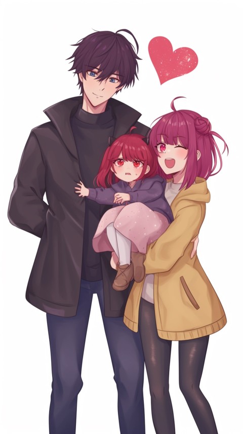 Happy Anime Family Love Aesthetic (740)