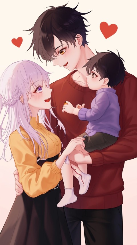 Happy Anime Family Love Aesthetic (726)