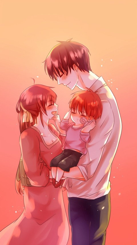 Happy Anime Family Love Aesthetic (741)