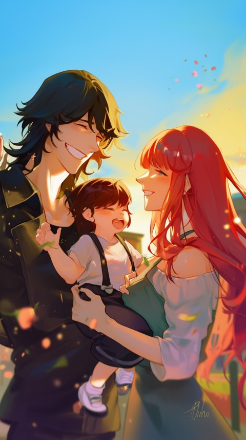 Happy Anime Family Love Aesthetic (734)