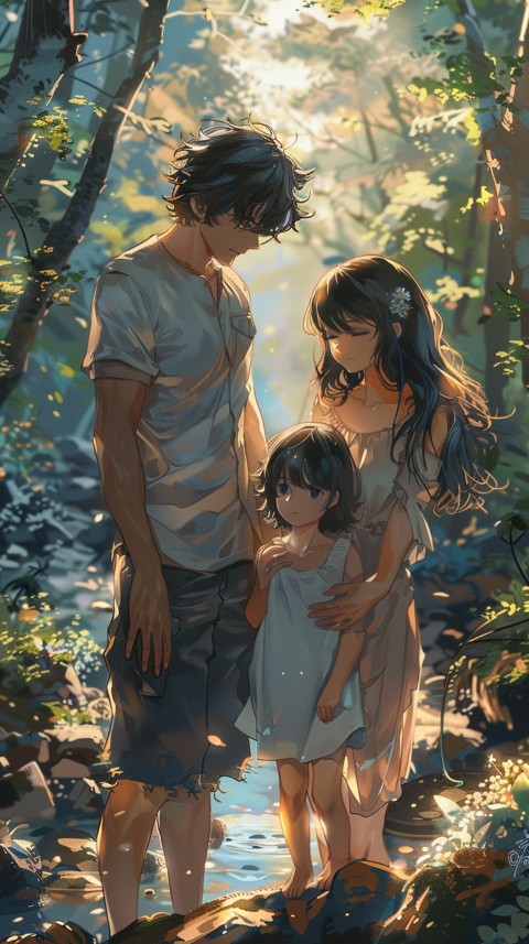 Happy Anime Family Love Aesthetic (768)
