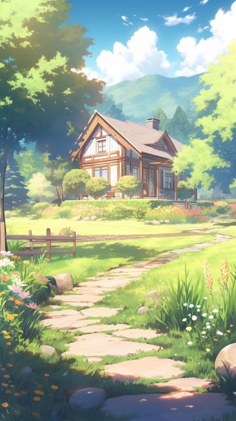 Anime Village House Nature Landscape Aesthetic (2)