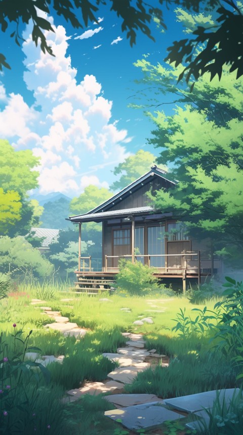 Anime Village House Nature Landscape Aesthetic (29)