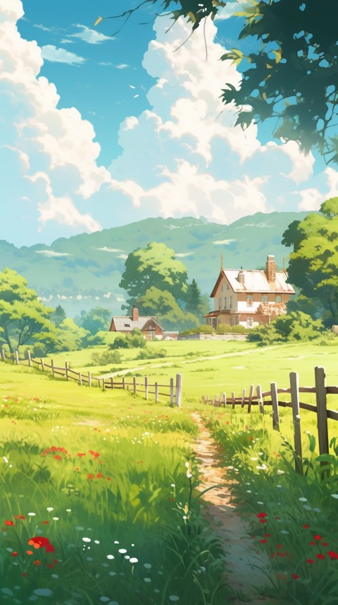 Anime Village House Nature Landscape Aesthetic (34)