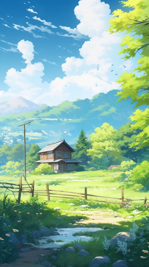 Anime Village House Nature Landscape Aesthetic (13)