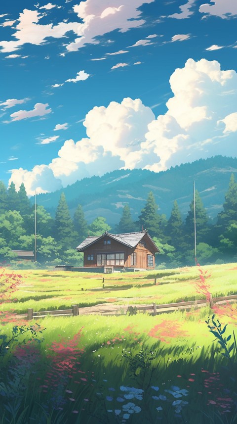 Anime Village House Nature Landscape Aesthetic (25)