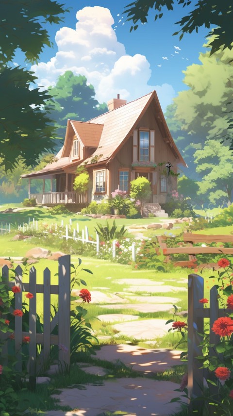 Anime Village House Nature Landscape Aesthetic (11)