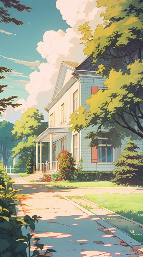 Anime Village House Nature Landscape Aesthetic (32)