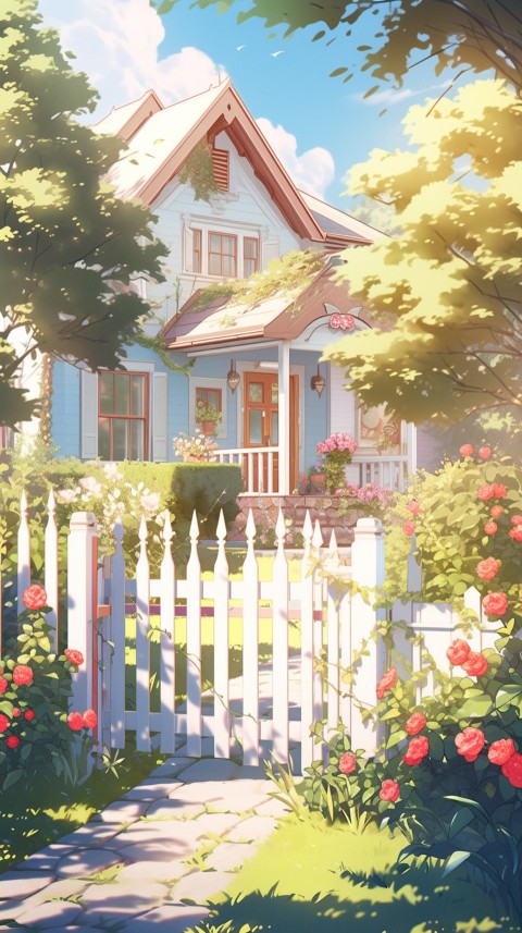 Anime Village House Nature Landscape Aesthetic (1)