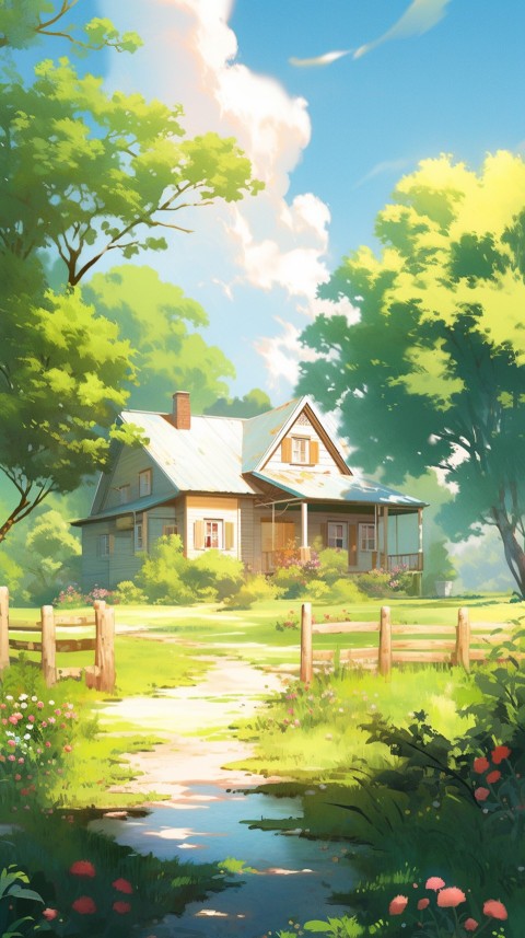 Anime Village House Nature Landscape Aesthetic (20)