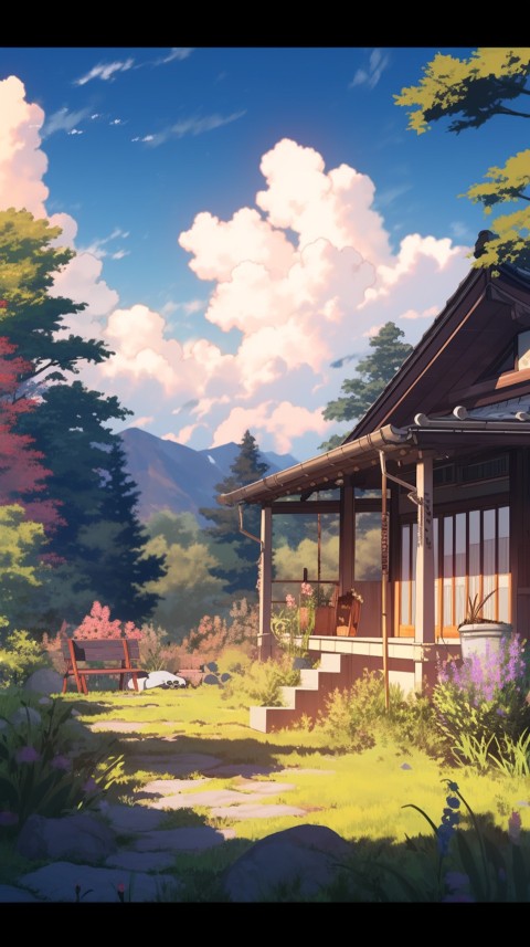 Anime Village House Nature Landscape Aesthetic (90)