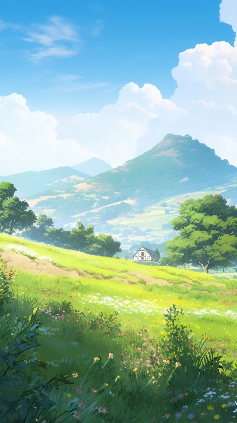 Anime Village House Nature Landscape Aesthetic (80)