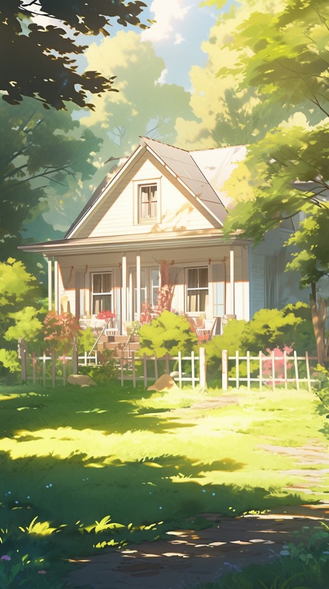 Anime Village House Nature Landscape Aesthetic (73)