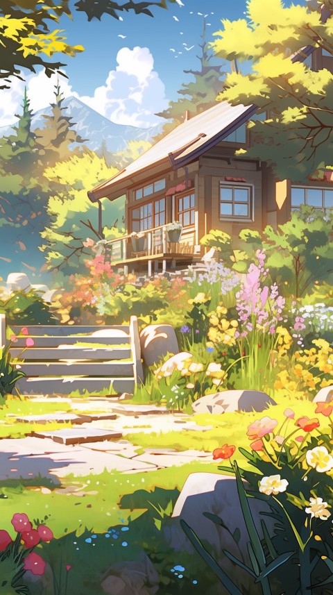 Anime Village House Nature Landscape Aesthetic (51)