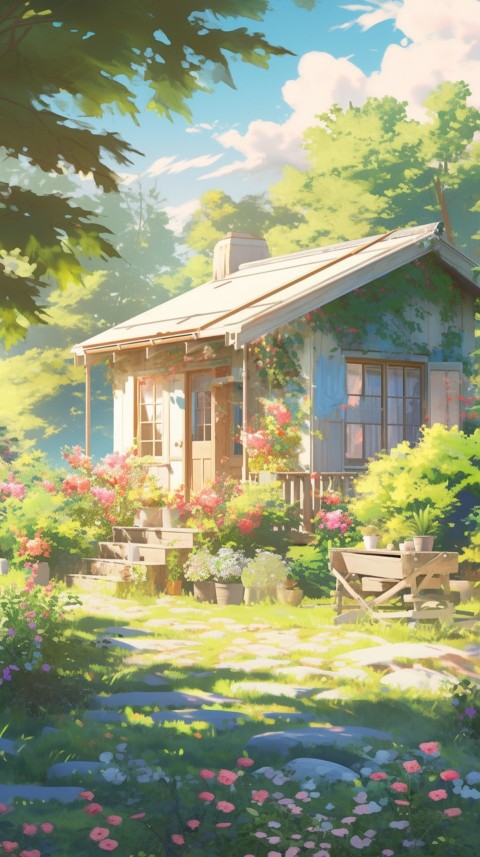 Anime Village House Nature Landscape Aesthetic (148)