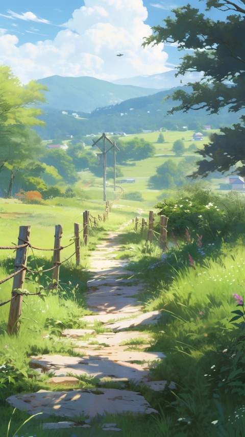Anime Village House Nature Landscape Aesthetic (150)
