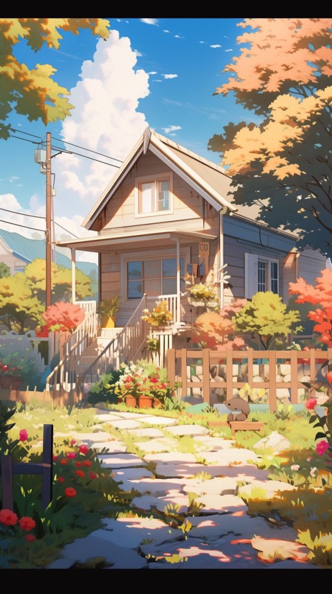 Anime Village House Nature Landscape Aesthetic (114)