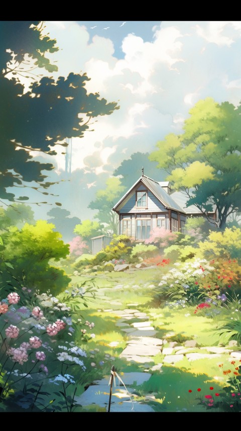 Anime Village House Nature Landscape Aesthetic (117)