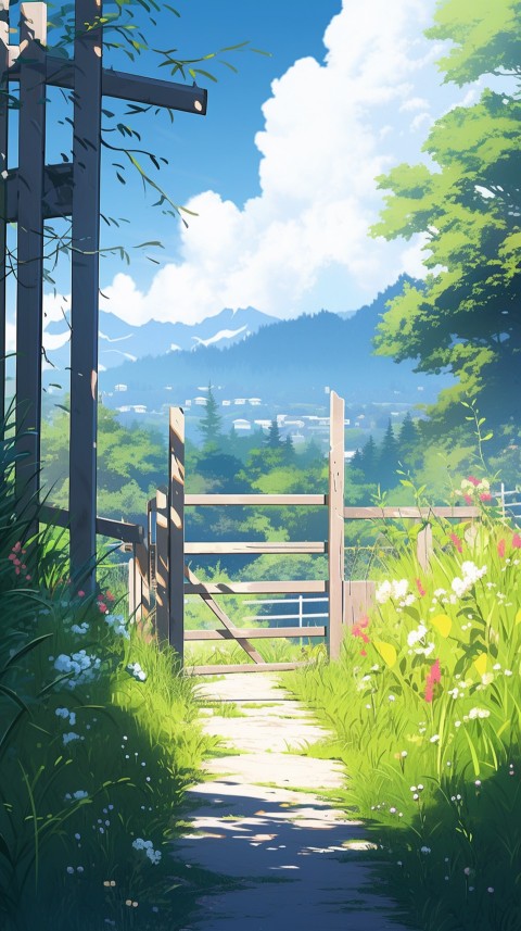 Anime Village House Nature Landscape Aesthetic (105)