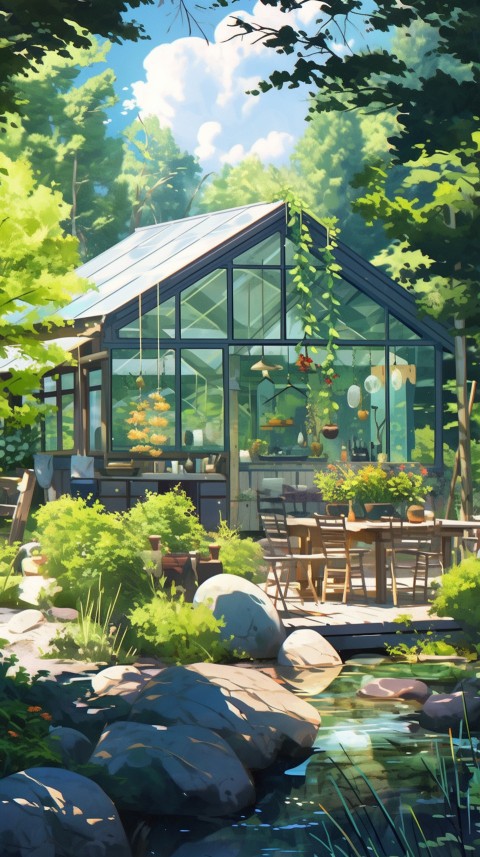Anime Village House Nature Landscape Aesthetic (118)