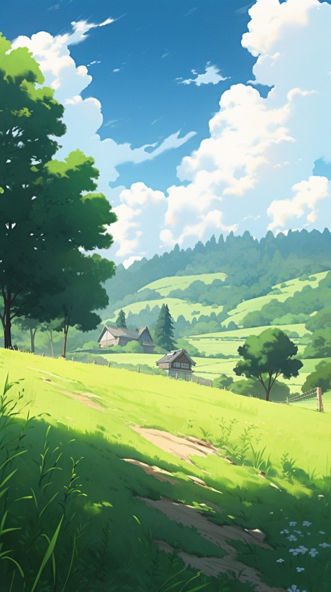 Anime Village House Nature Landscape Aesthetic (197)