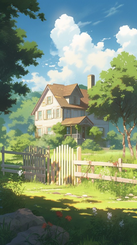 Anime Village House Nature Landscape Aesthetic (219)