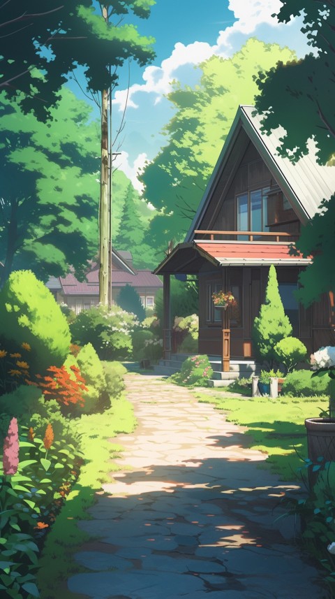 Anime Village House Nature Landscape Aesthetic (206)