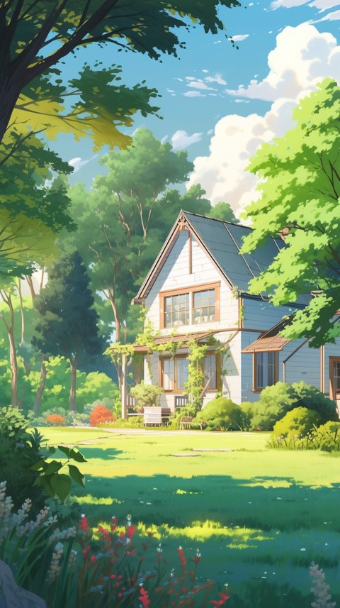 Anime Village House Nature Landscape Aesthetic (249)