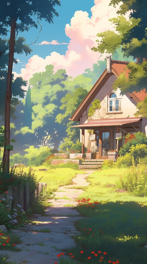 Anime Village House Nature Landscape Aesthetic (238)