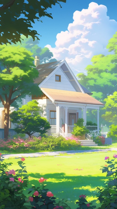 Anime Village House Nature Landscape Aesthetic (271)