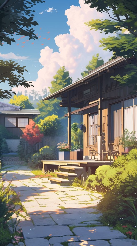 Anime Village House Nature Landscape Aesthetic (299)