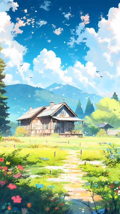 Anime Village House Nature Landscape Aesthetic (281)
