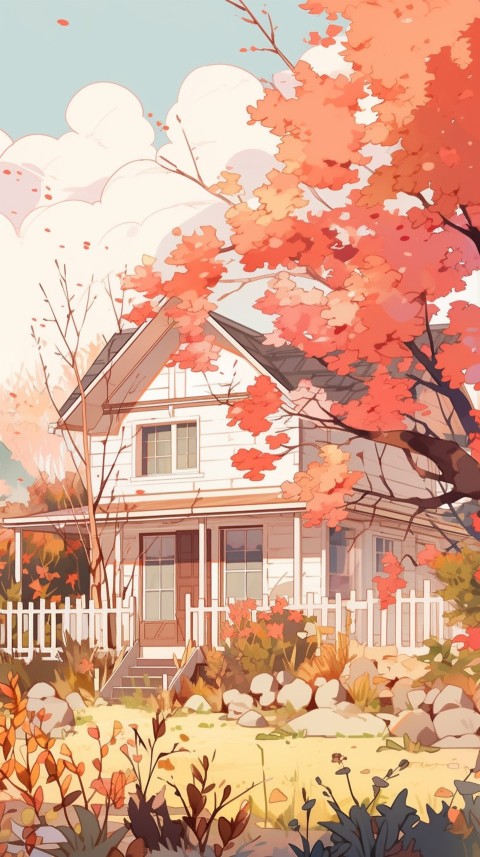 Anime Village House Nature Landscape Aesthetic (273)