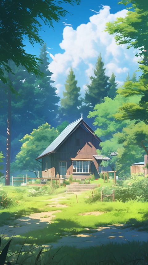 Anime Village House Nature Landscape Aesthetic (276)