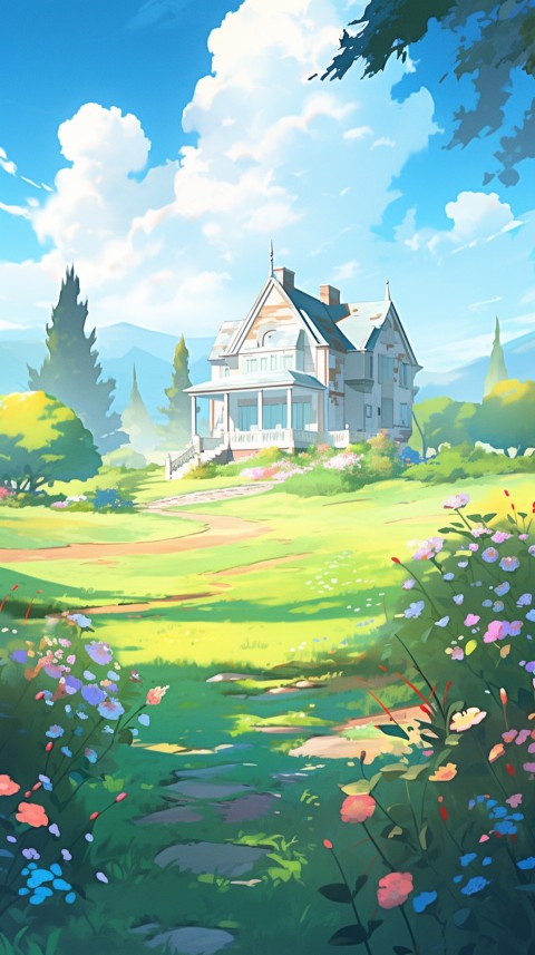Anime Village House Nature Landscape Aesthetic (287)
