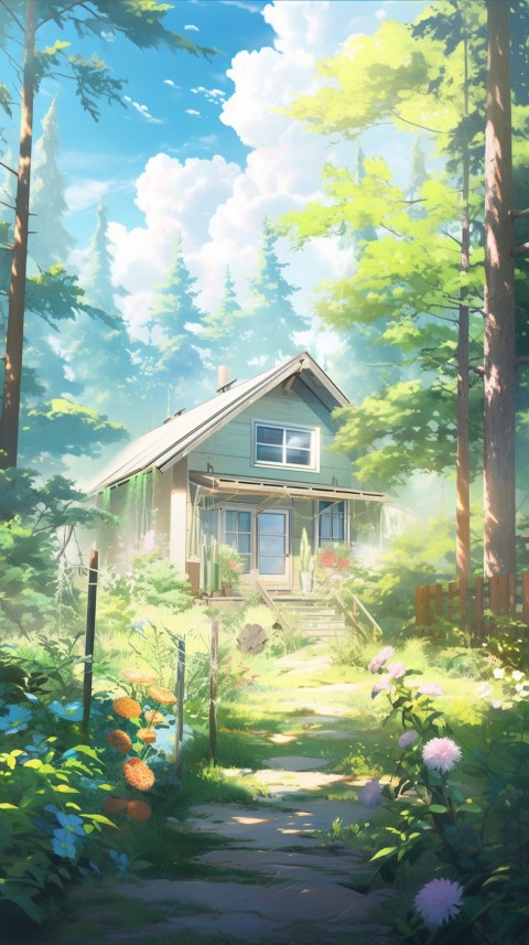 Anime Village House Nature Landscape Aesthetic (260)