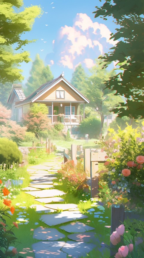Anime Village House Nature Landscape Aesthetic (269)